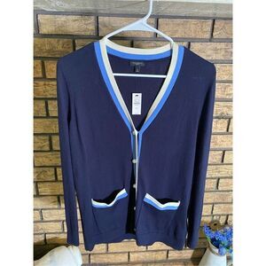 Talbots NWT Navy Blue Cardigan Sweater‎